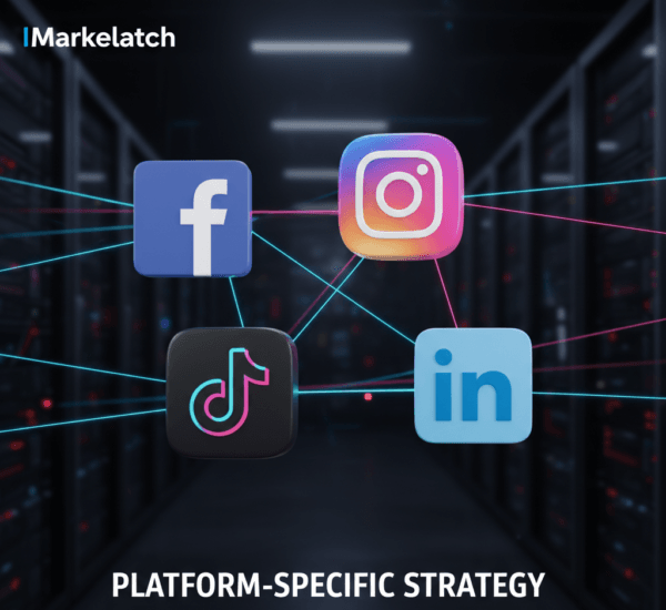 Markelatch Social Media Management Services - Smartphone Instagram Grid Mockup