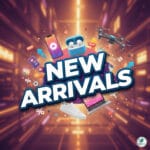 Dynamic New Arrivals banner showcasing the latest tech, shoes, and gadgets with "Hot" badges.